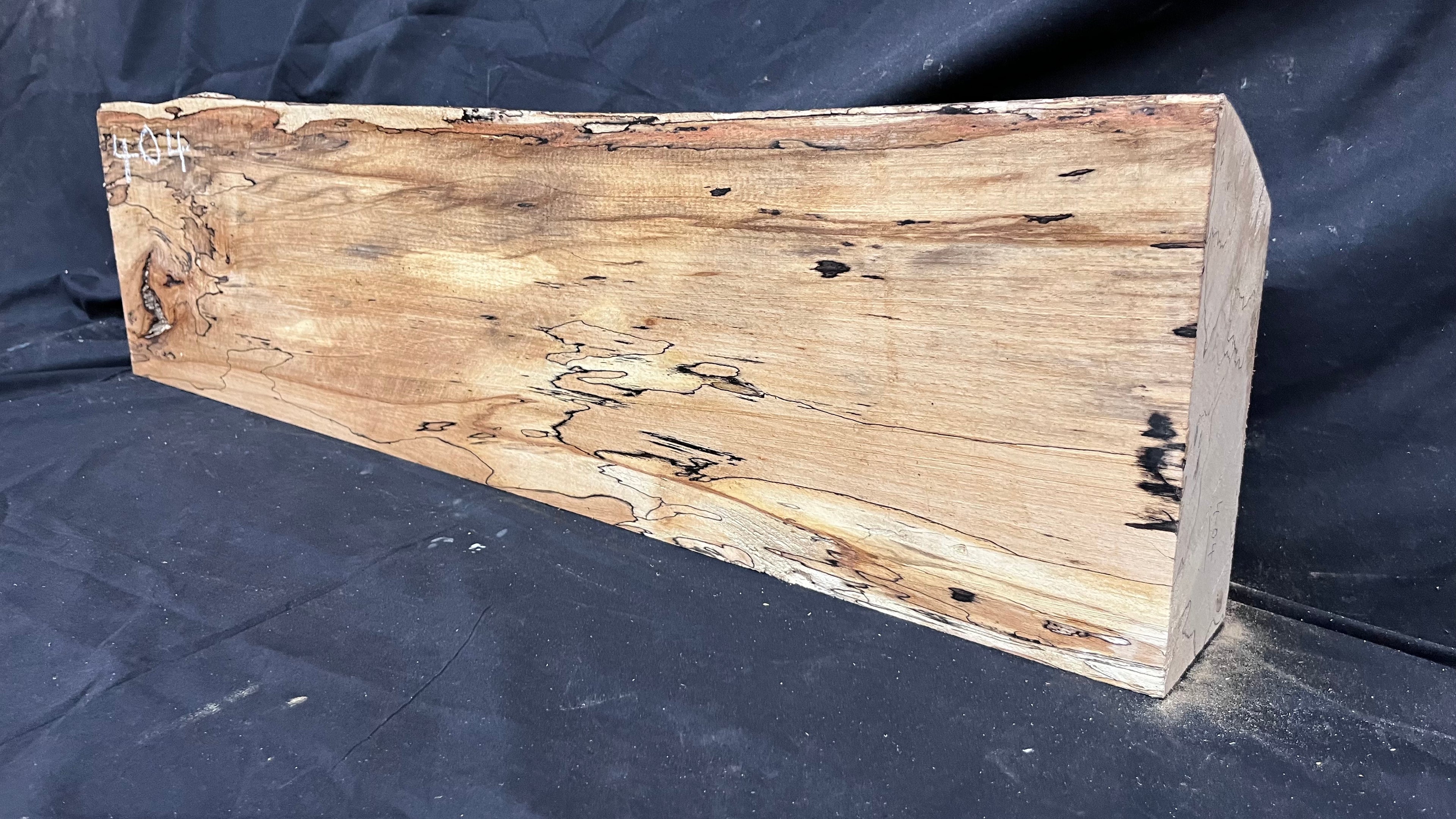 Spalted beech wood turning, furniture making, 880 L x 232 W x 96 D mm    (404)