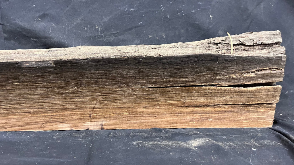 Bog oak mantle, rare wood 2000+ years old, 1256 L x 165 W x 108 D mm    (406)
