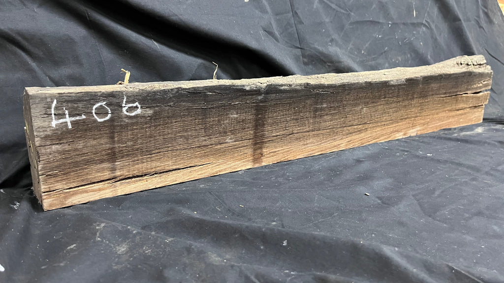 Bog oak mantle, rare wood 2000+ years old, 1256 L x 165 W x 108 D mm    (406)