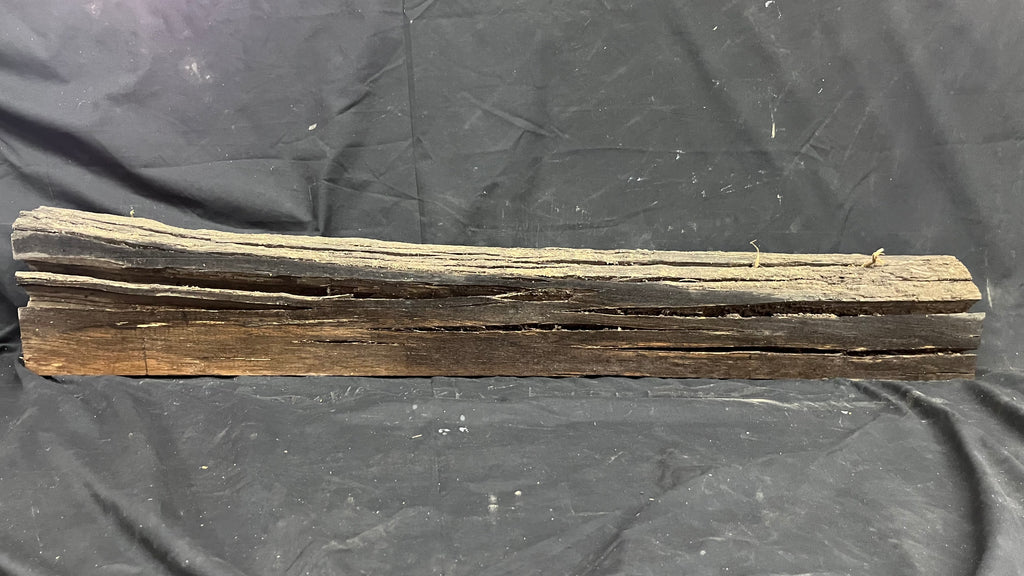 Bog oak mantle, rare wood 2000+ years old, 1256 L x 165 W x 108 D mm    (406)