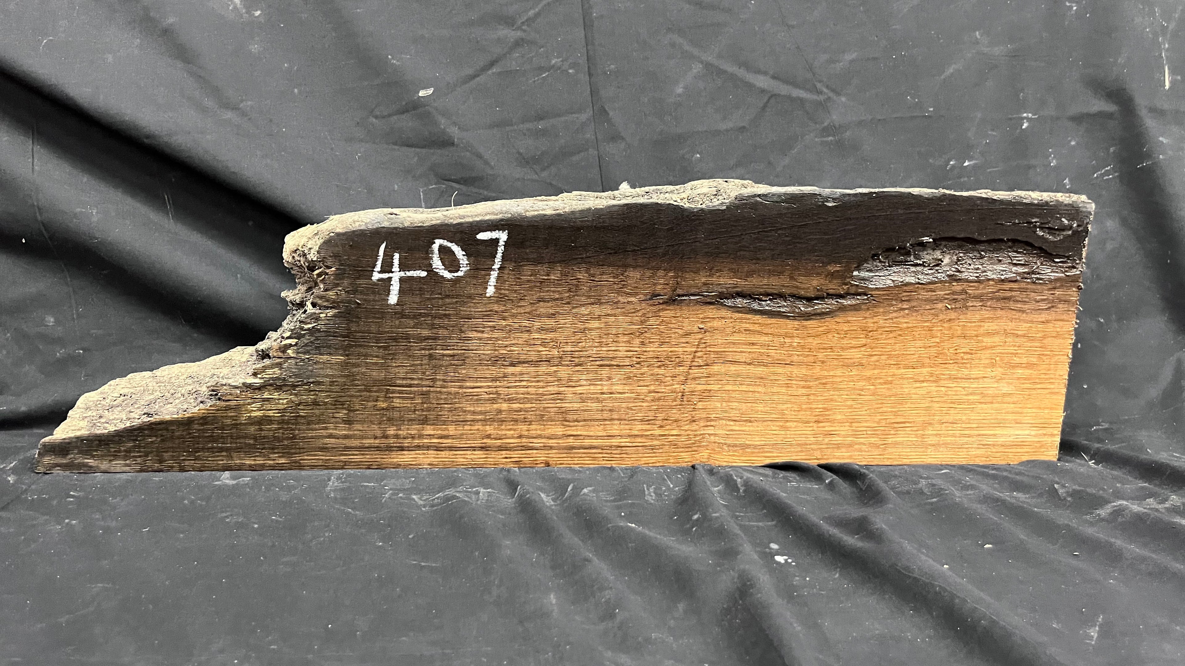 Bog oak mantle, rare wood 2000+ years old, 788 L x 217 W x 93 D mm    (407)