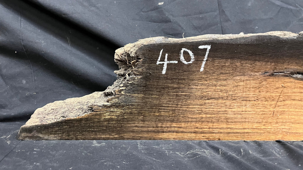 Bog oak mantle, rare wood 2000+ years old, 788 L x 217 W x 93 D mm    (407)