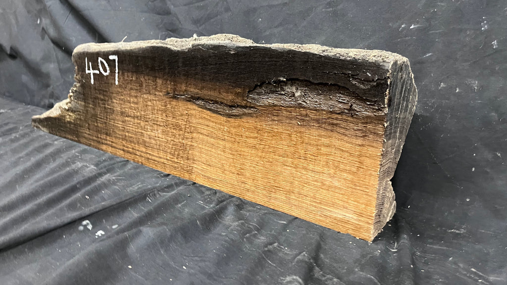 Bog oak mantle, rare wood 2000+ years old, 788 L x 217 W x 93 D mm    (407)