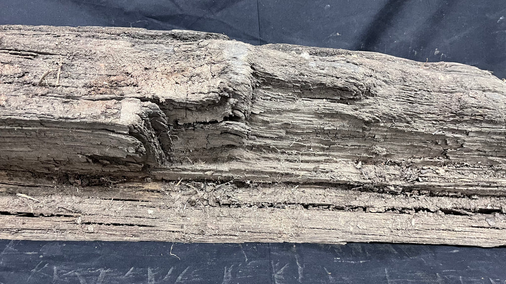 Bog oak mantle, rare wood 2000+ years old, 788 L x 217 W x 93 D mm    (407)
