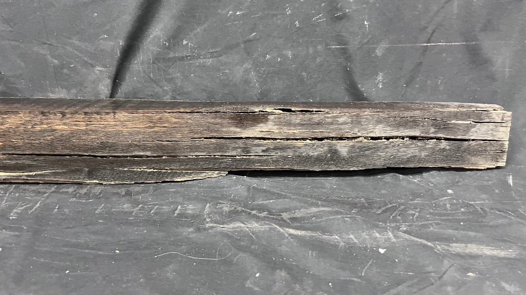 Bog oak mantle, rare wood 2000+ years old, 1365 L x 118 W x 95 D mm    (408)