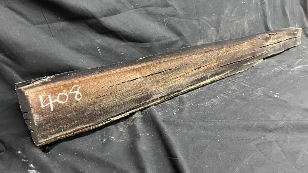 Bog oak mantle, rare wood 2000+ years old, 1365 L x 118 W x 95 D mm    (408)