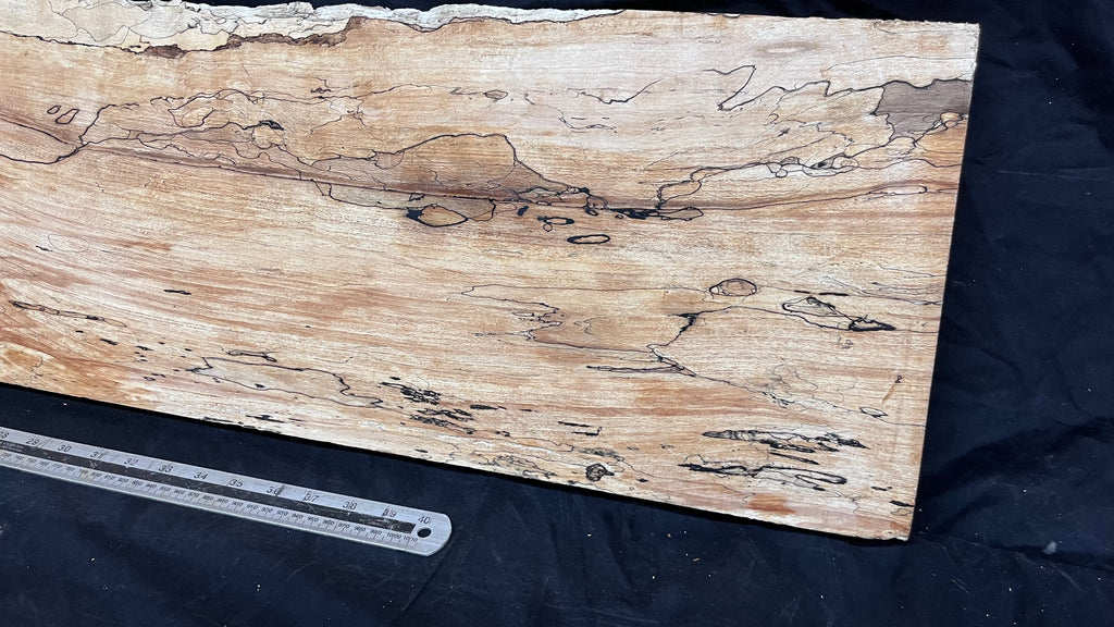 Spalted beech wood turning, tone wood, joinery 1600 L x 292 W x 22 D mm    (588)