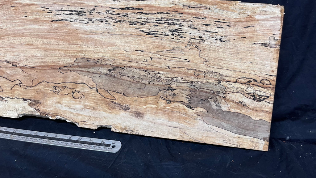 Spalted beech wood turning, tone wood, joinery 1600 L x 292 W x 22 D mm    (588)