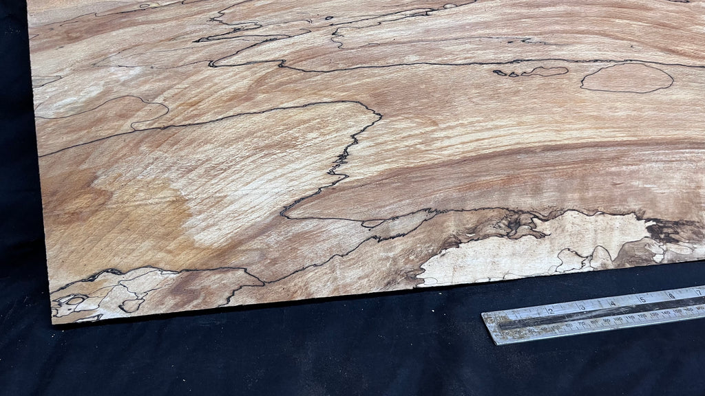 Spalted beech wood turning, tone wood, joinery 1600 L x 292 W x 22 D mm    (588)