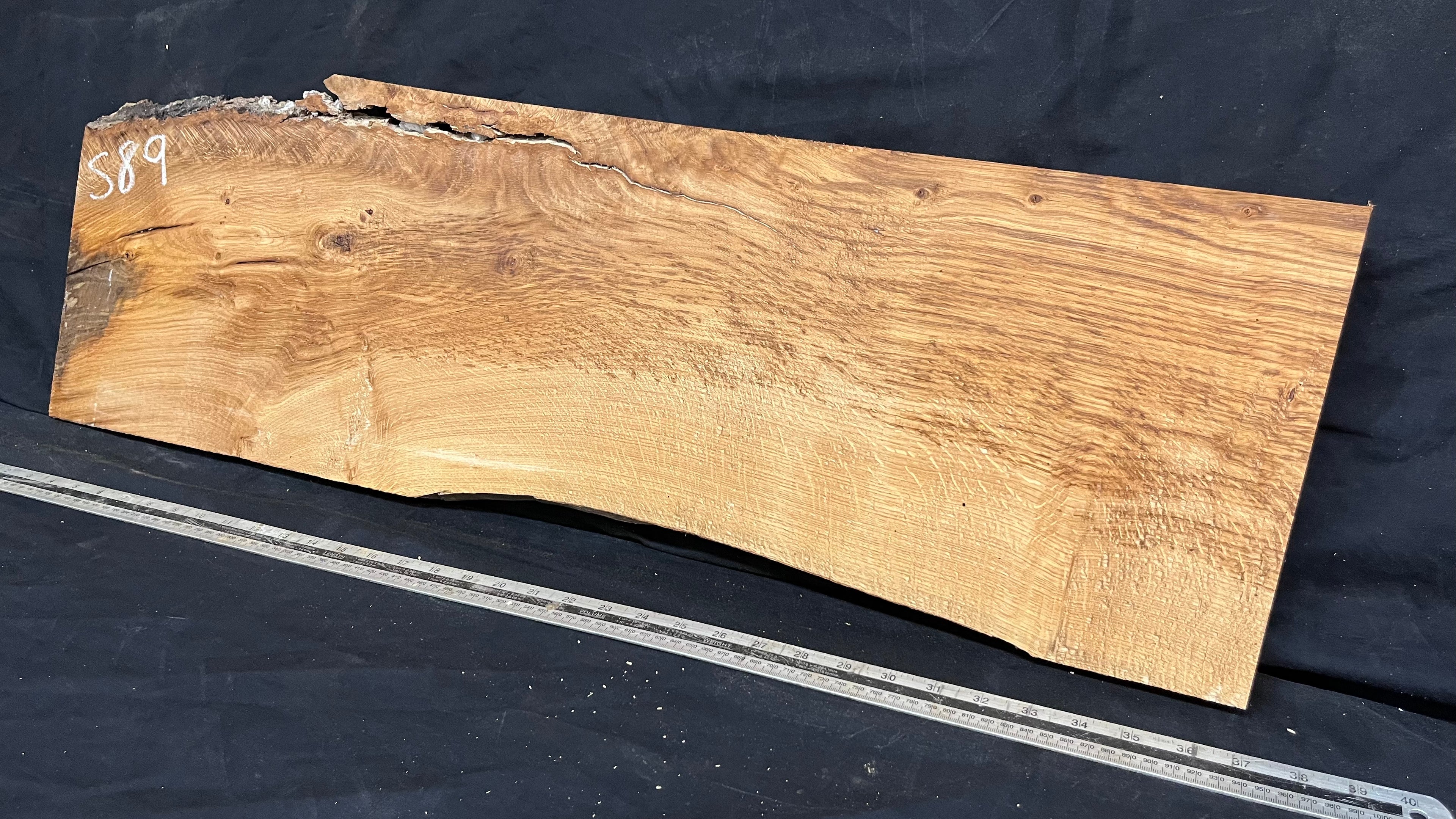 Oak, shelf, mantel, craft wood floating shelf, 942 L x 295 W x 22 D mm     (mt589)