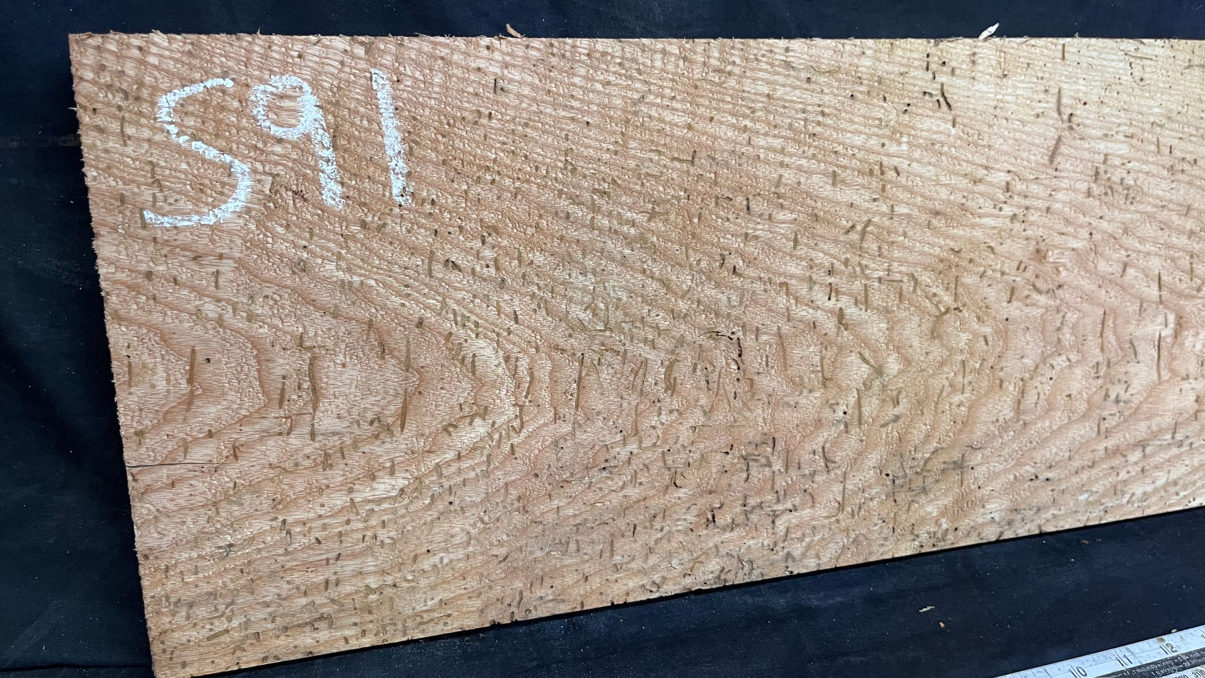 Reclaimed old rustic ash timber, plank 1160 L x 235 W x 27 D mm     (591)