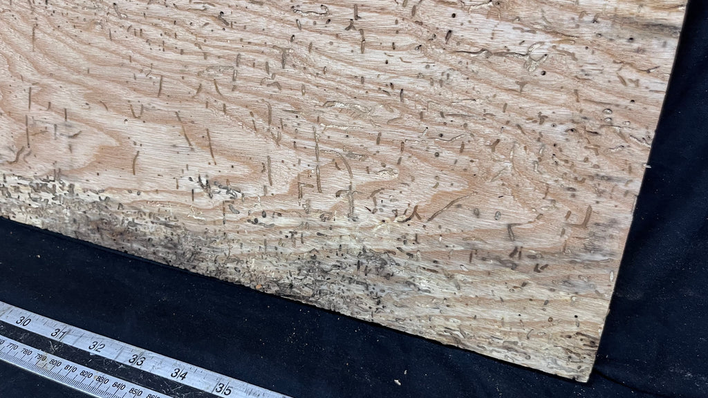 Reclaimed old rustic ash timber, plank 1160 L x 235 W x 27 D mm     (591)
