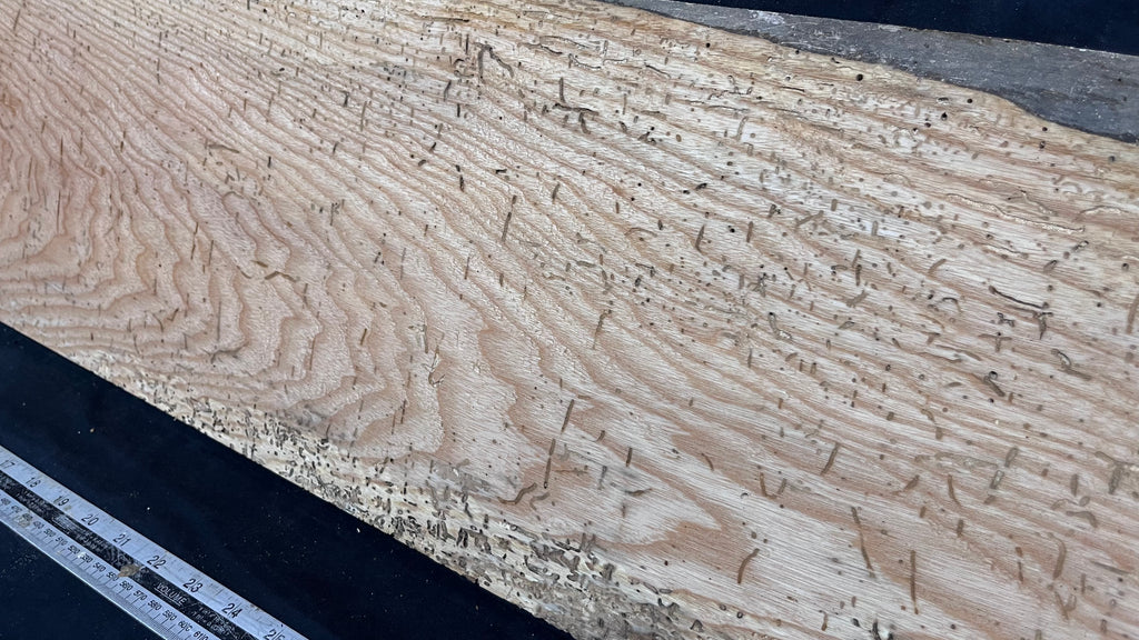 Reclaimed old rustic ash timber, plank 1160 L x 235 W x 27 D mm     (591)