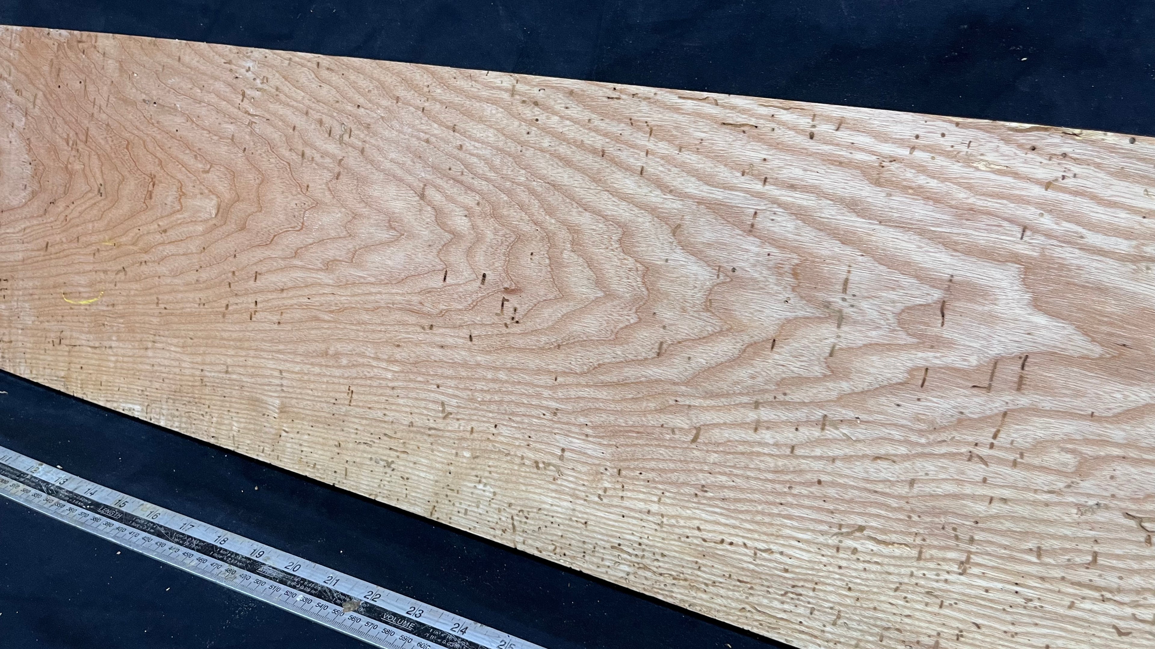 Reclaimed old rustic ash timber, plank 1160 L x 235 W x 27 D mm     (591)