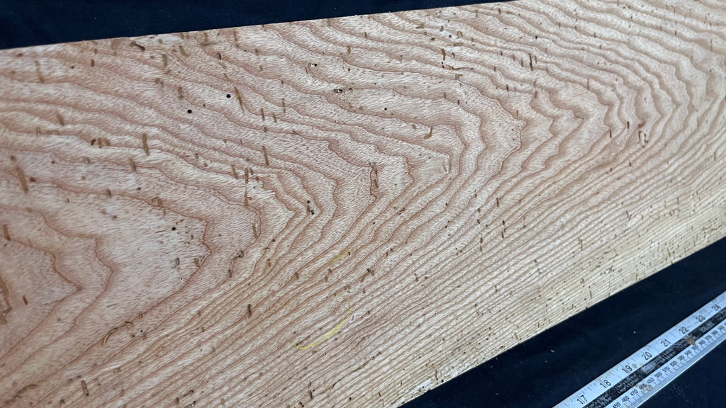 Reclaimed old rustic ash timber, plank 1160 L x 235 W x 27 D mm     (591)
