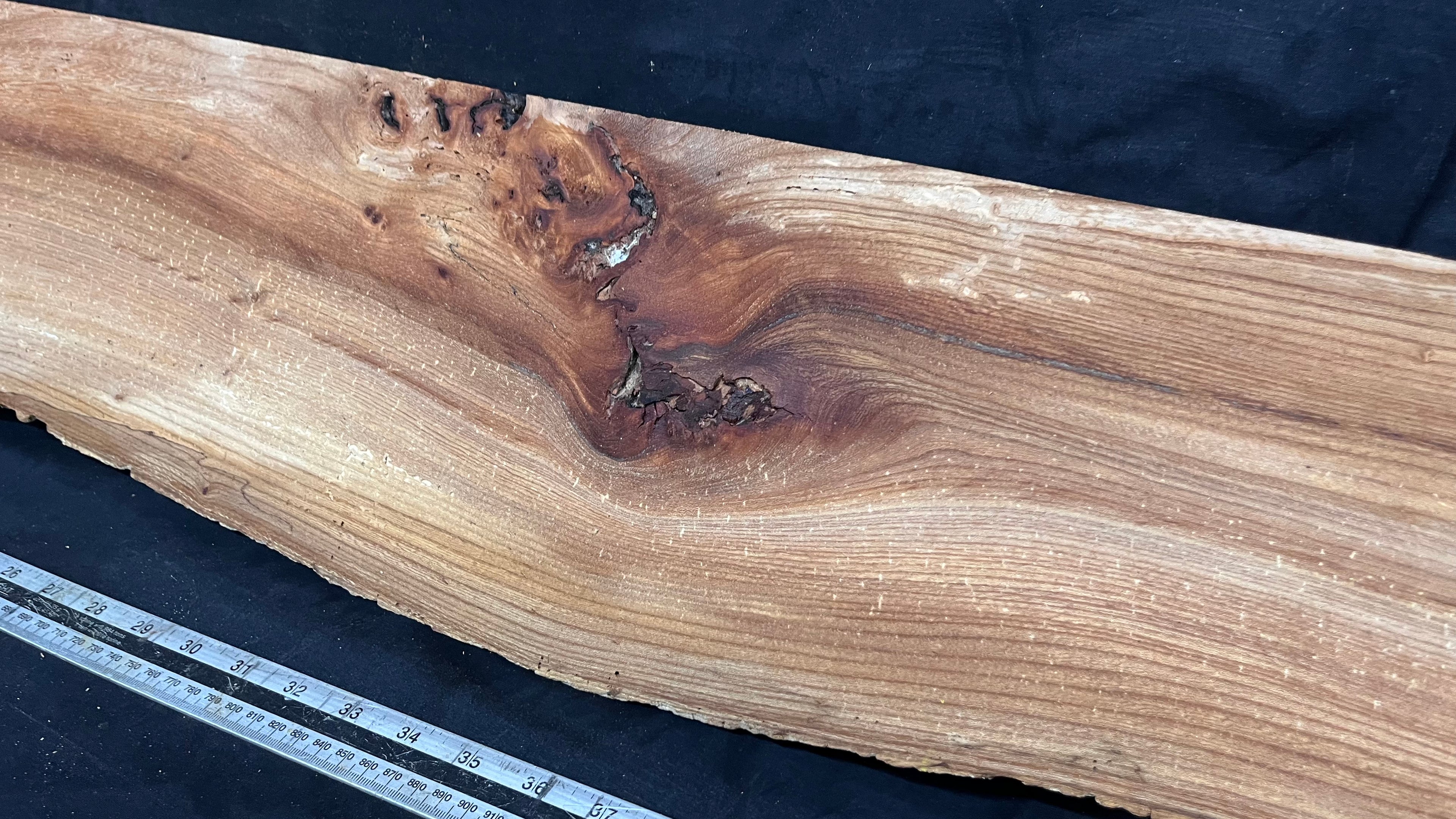 Elm reclaimed, plank, 1660 L x 231 W x 40 D mm    (mt592)