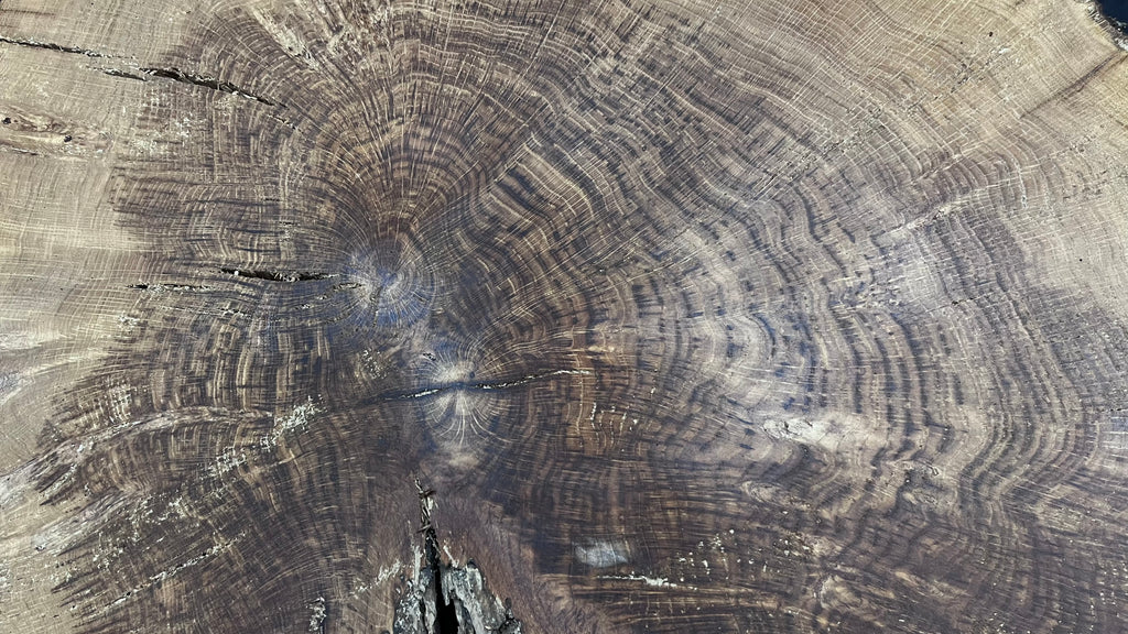 Brown Oak cookie, coffee table. craft wood, 885 L x 687 W x 44 D mm     (mf597)