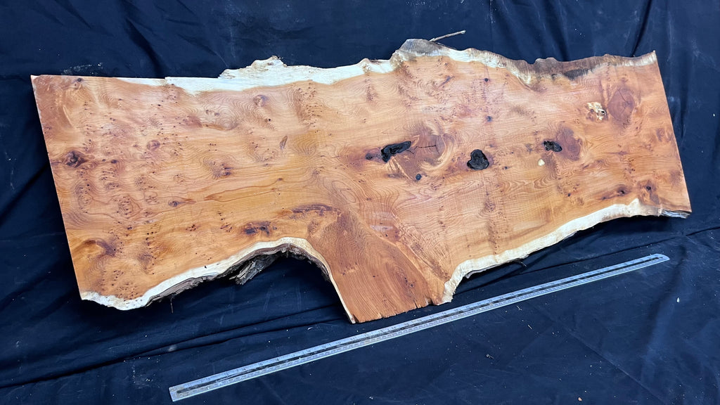 Pippy Yew coffee table top, hardwood, slab, board, 1262 L x 465 W x 43 D mm    (600)