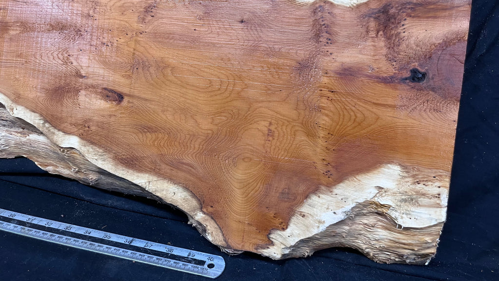 Pippy Yew coffee table top, hardwood, slab, board, 1262 L x 465 W x 43 D mm    (600)