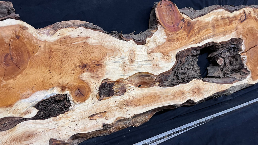 Pippy Yew coffee table top, hardwood, slab, board, 1262 L x 465 W x 43 D mm    (600)