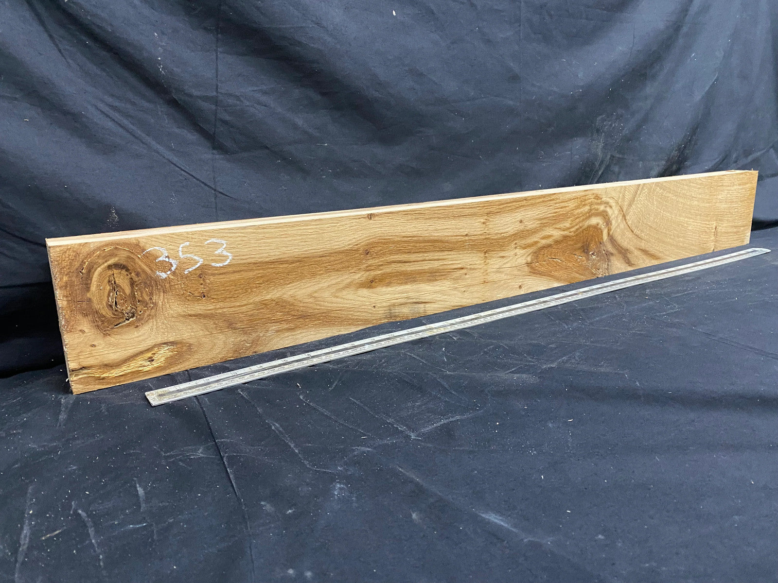 Oak plank, floating shelf, board 1138 L x 134 W x 47 D mm (353)