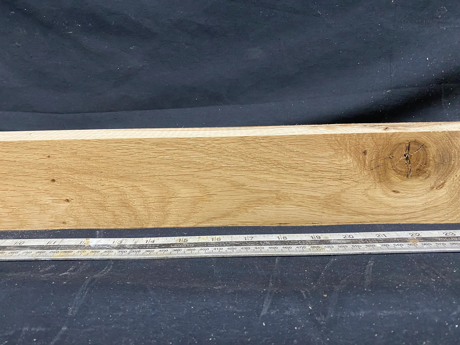 Oak plank, floating shelf, board 1113 L x 77 W x 47 D mm (354)