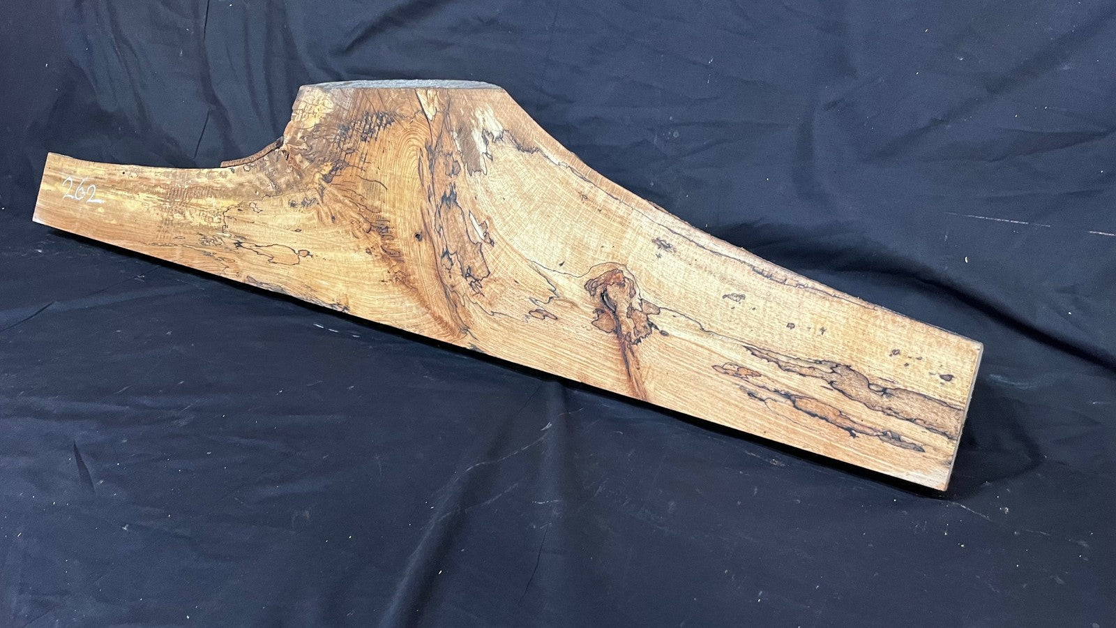 Spalted Beech timber, floating shelf, board 1190 L x 280 W x 47 D mm (262)