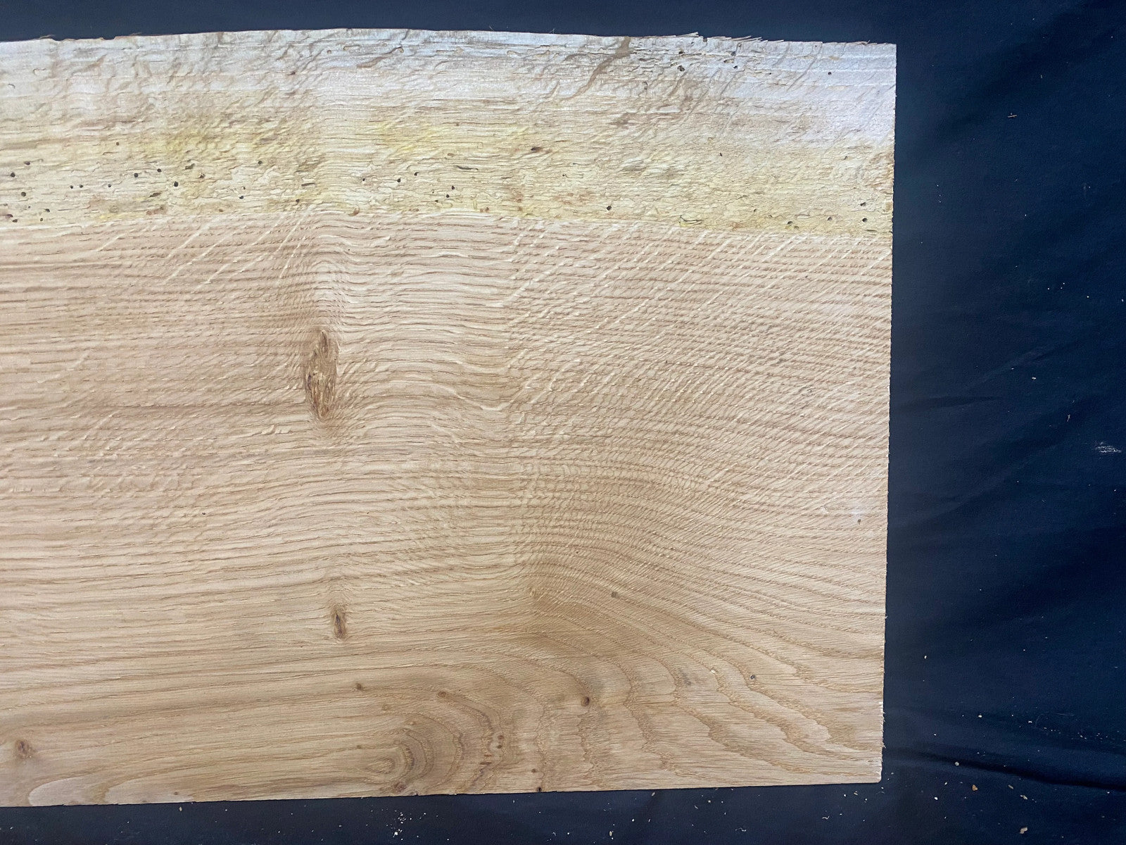 Solid oak plank, shelf, board 516 L x 304 W x 14 D mm (mf377)