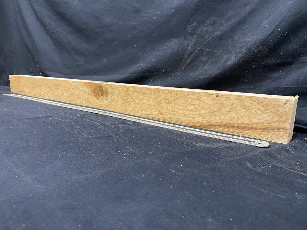 Oak plank, floating shelf, board 1113 L x 77 W x 47 D mm (354)