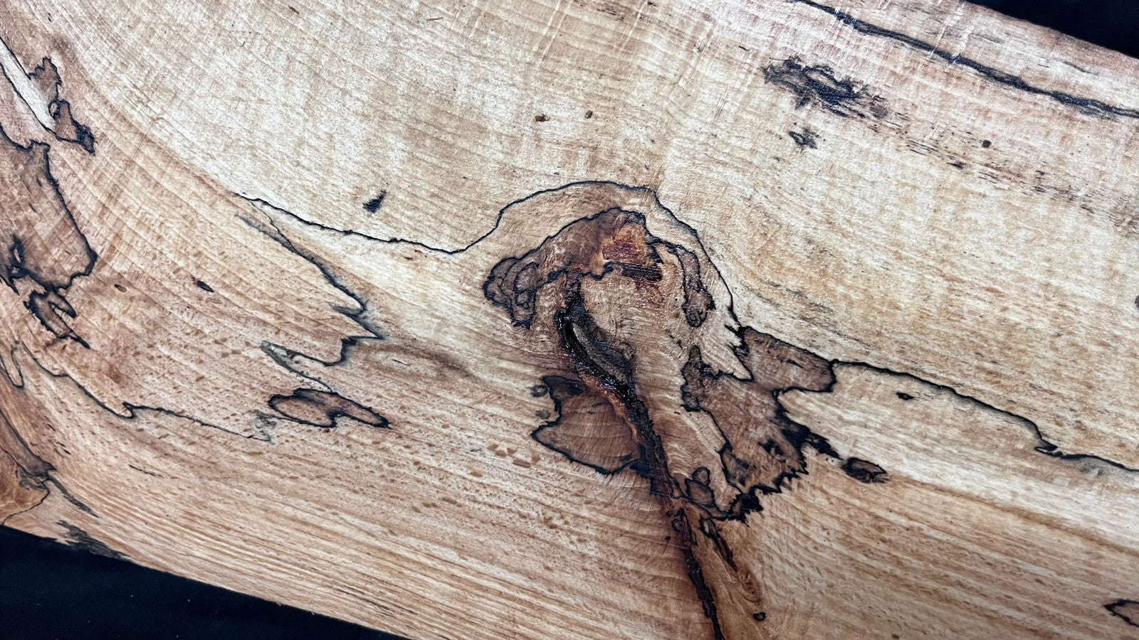 Spalted Beech timber, floating shelf, board 1190 L x 280 W x 47 D mm (262)