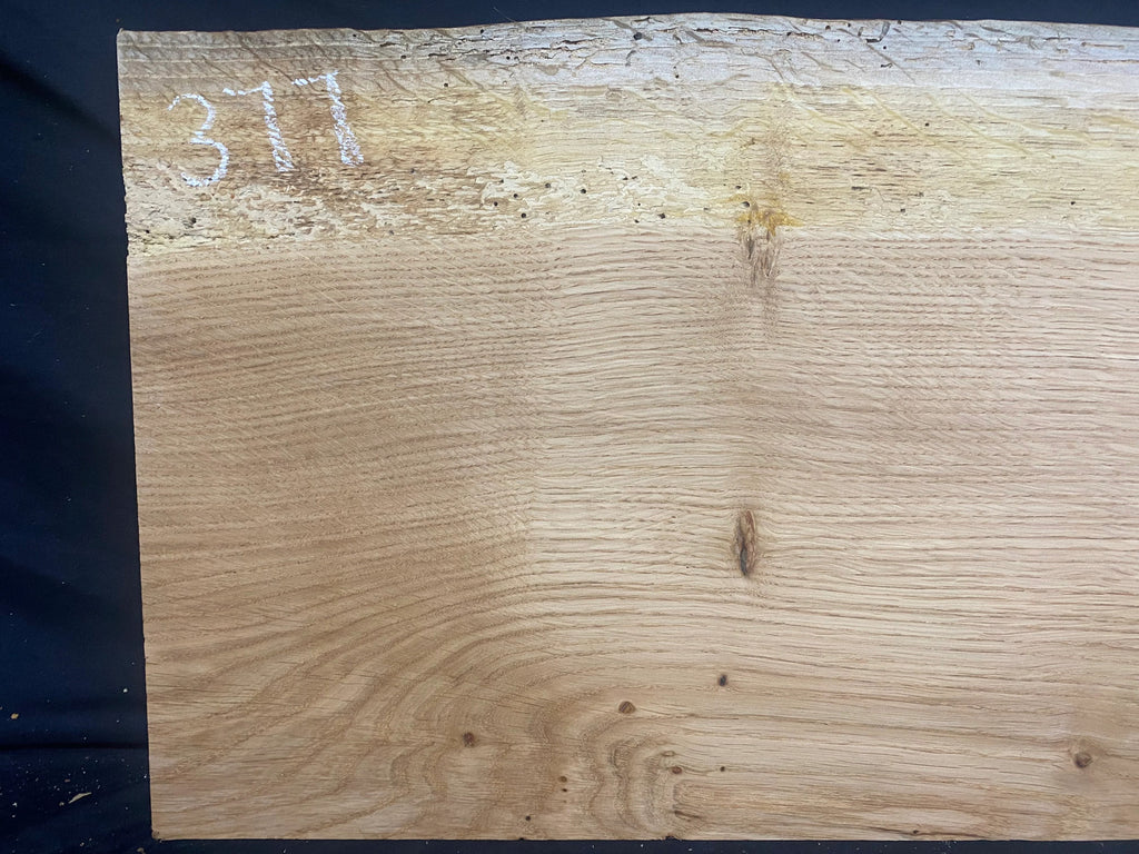 Solid oak plank, shelf, board 516 L x 304 W x 14 D mm (mf377)