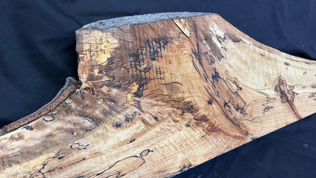 Spalted Beech timber, floating shelf, board 1190 L x 280 W x 47 D mm (262)