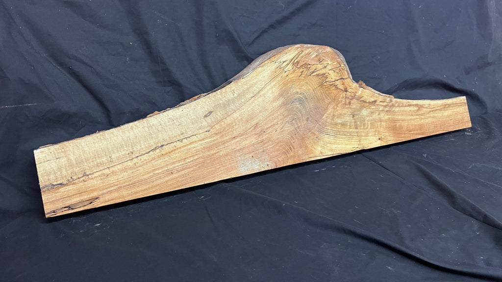 Spalted Beech timber, floating shelf, board 1190 L x 280 W x 47 D mm (262)