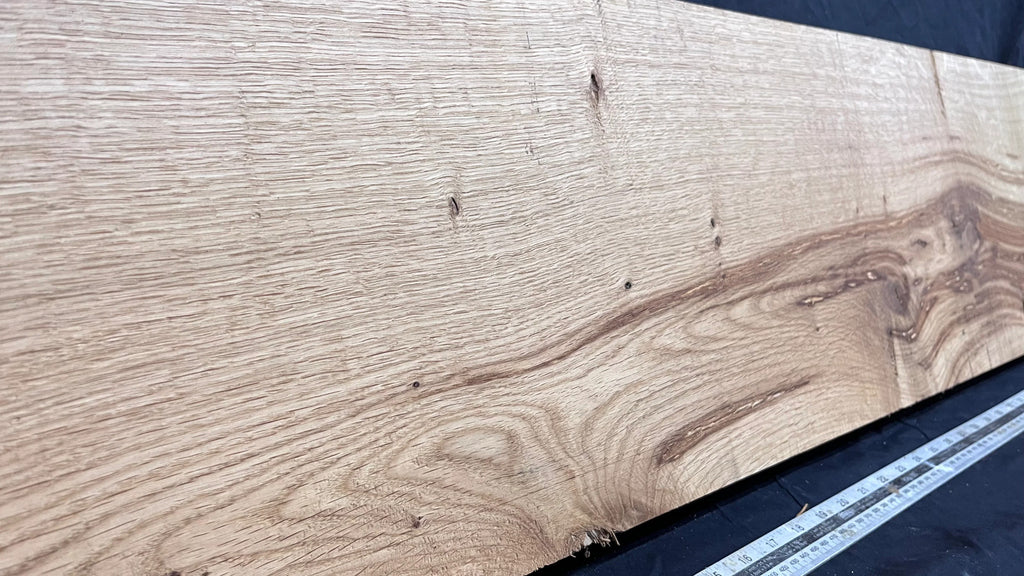 Oak plank, floating shelf, board 1257 L x 280 W x 48 D mm (301)