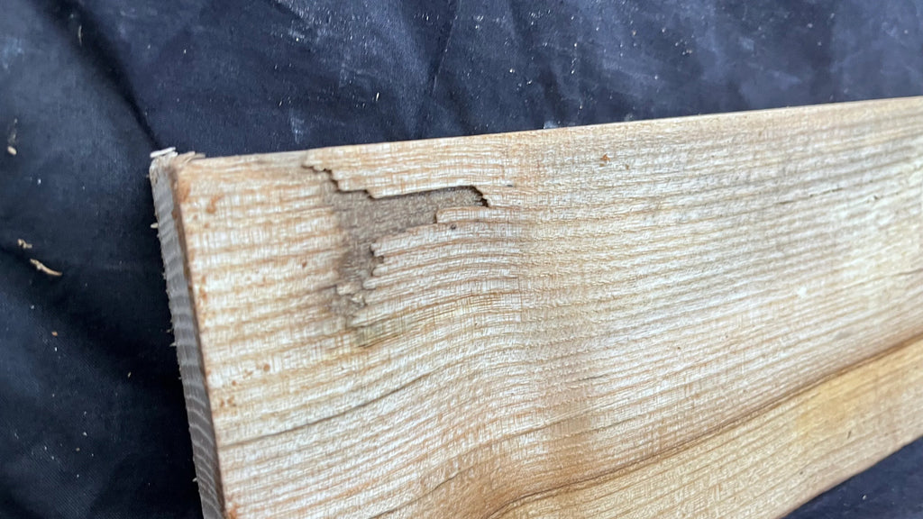 Ash hardwood window sill, plank 1145 L x 156 W x 31 D mm (297)