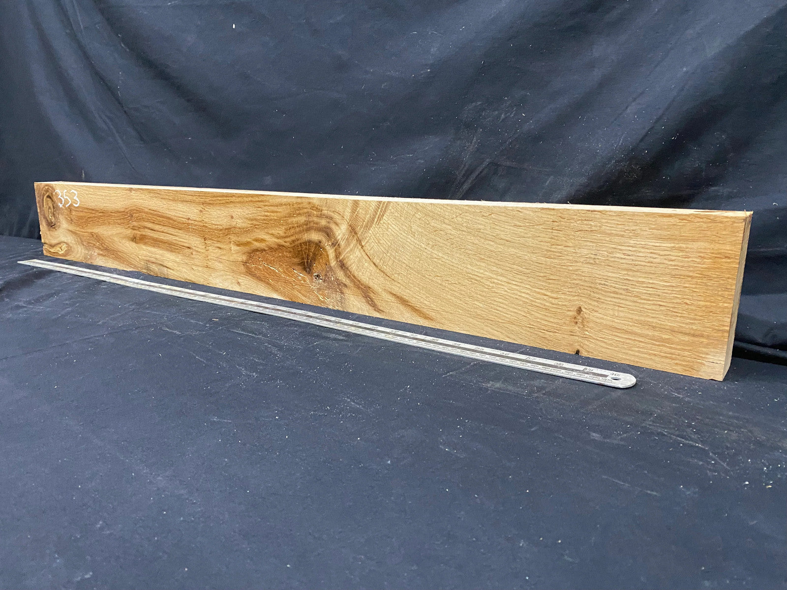 Oak plank, floating shelf, board 1138 L x 134 W x 47 D mm (353)