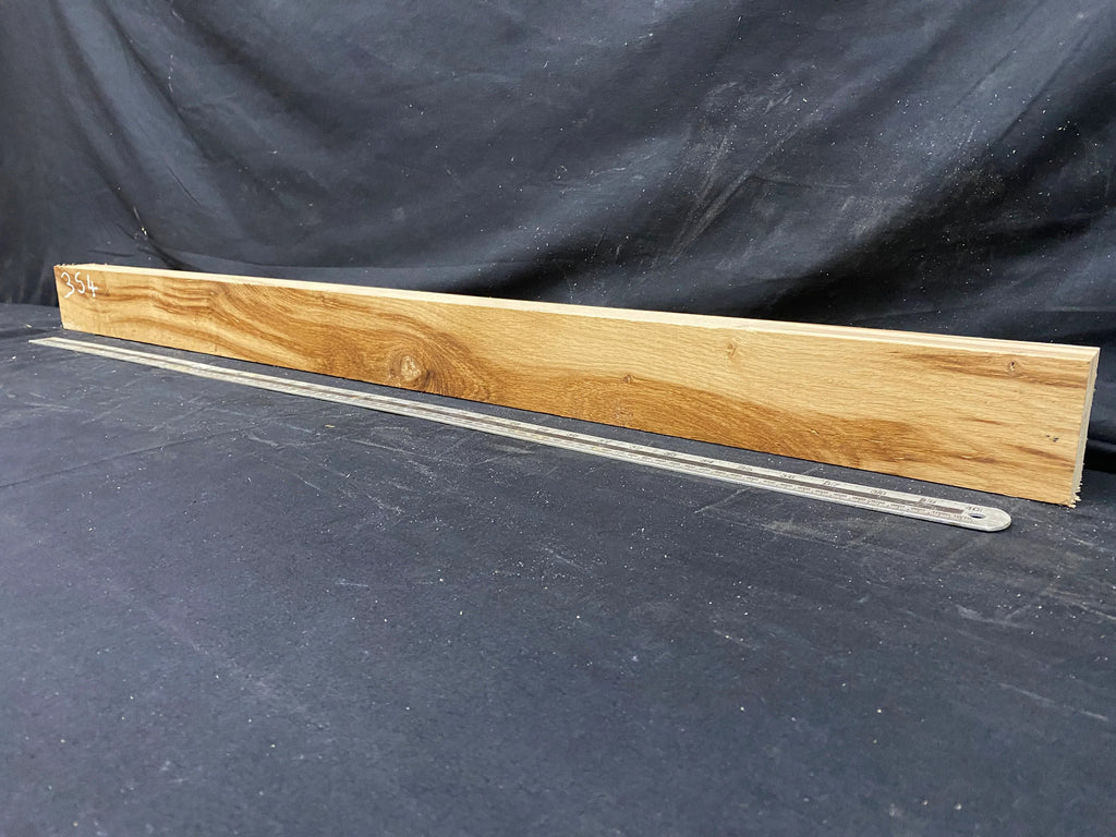 Oak plank, floating shelf, board 1113 L x 77 W x 47 D mm (354)