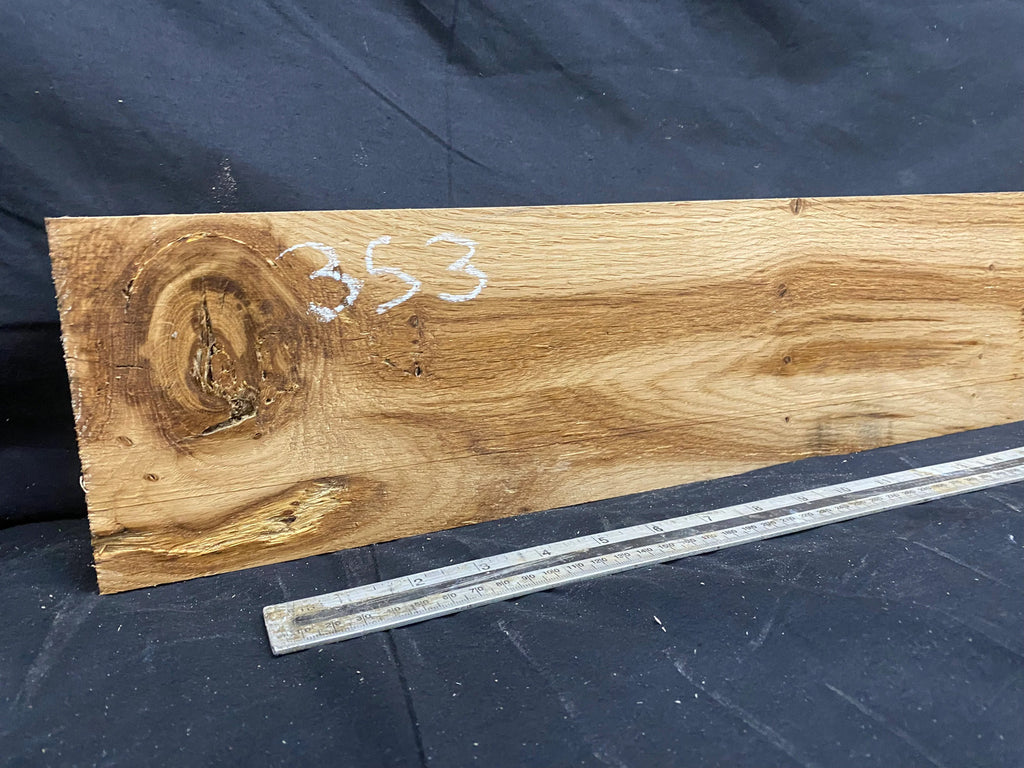 Oak plank, floating shelf, board 1138 L x 134 W x 47 D mm (353)