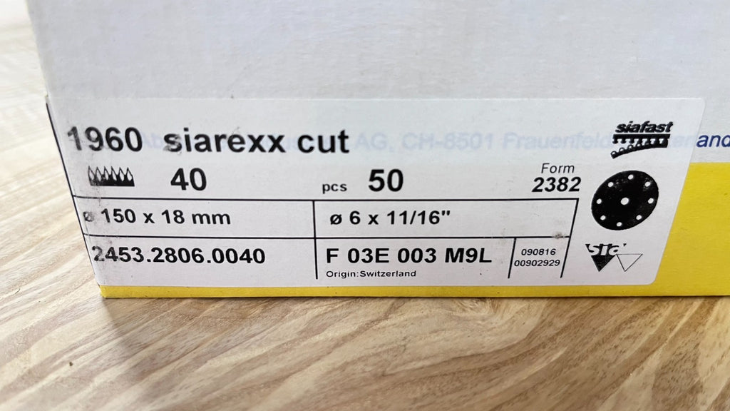 Sia 1960 siarexx cut 150 x 18 mm P40,  50pcs