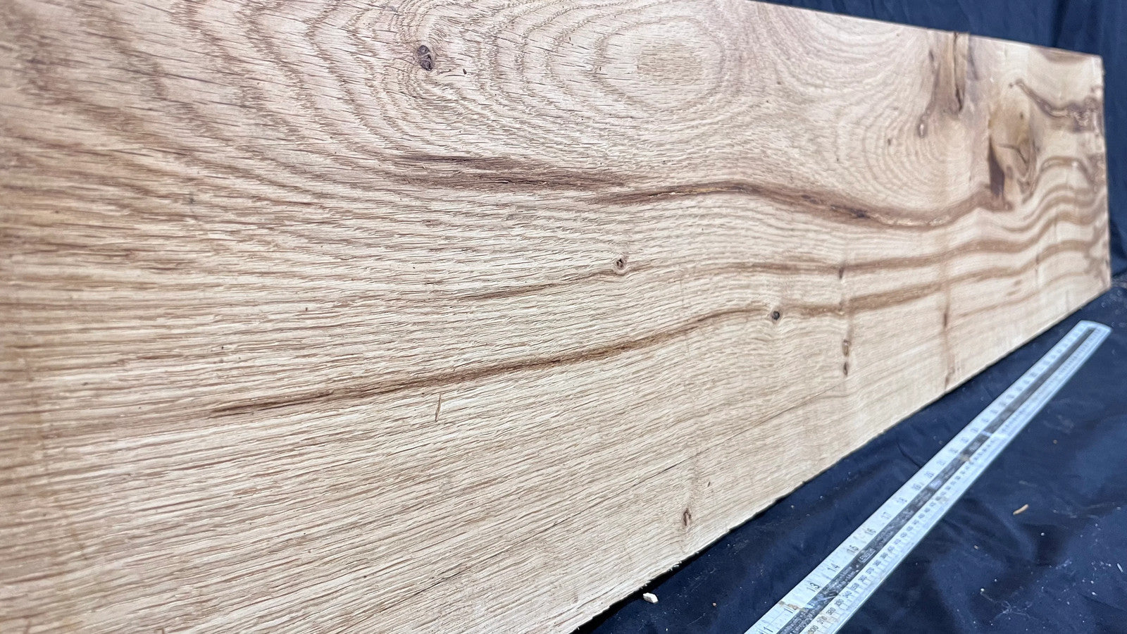 Oak plank, floating shelf, board 1257 L x 280 W x 48 D mm (301)