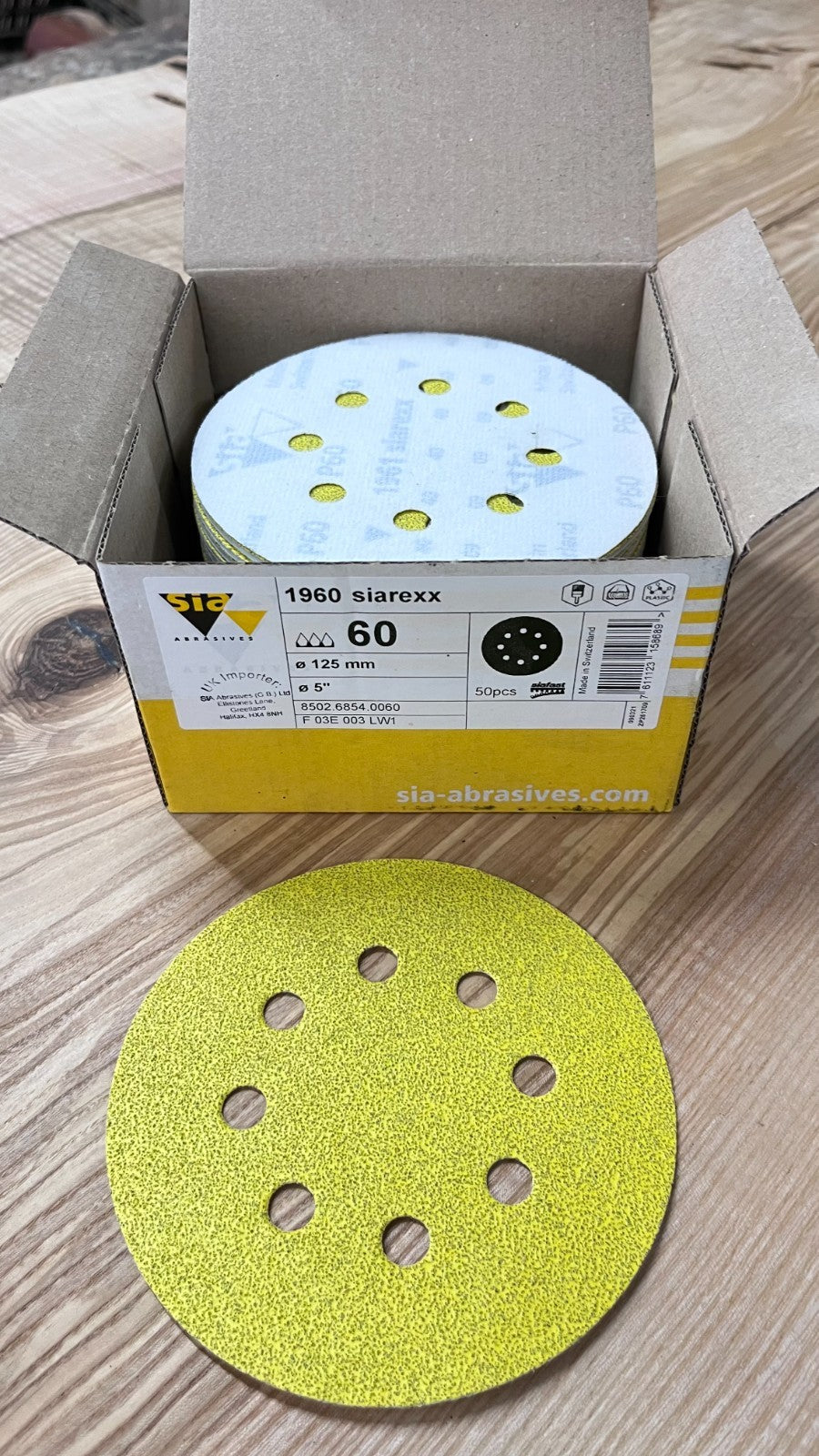 Sia 1960 siarexx cut 125 mm P60,  50pcs