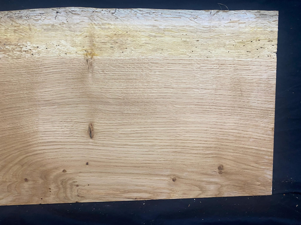 Solid oak plank, shelf, board 516 L x 304 W x 14 D mm (mf377)