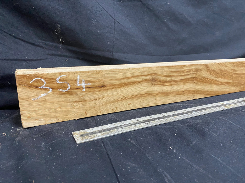 Oak plank, floating shelf, board 1113 L x 77 W x 47 D mm (354)