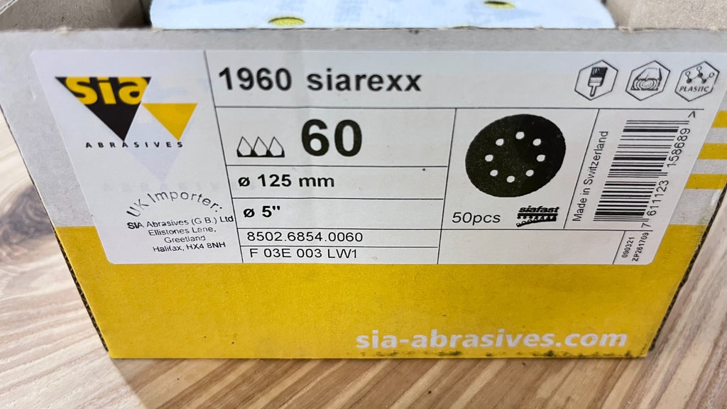 Sia 1960 siarexx cut 125 mm P60,  50pcs