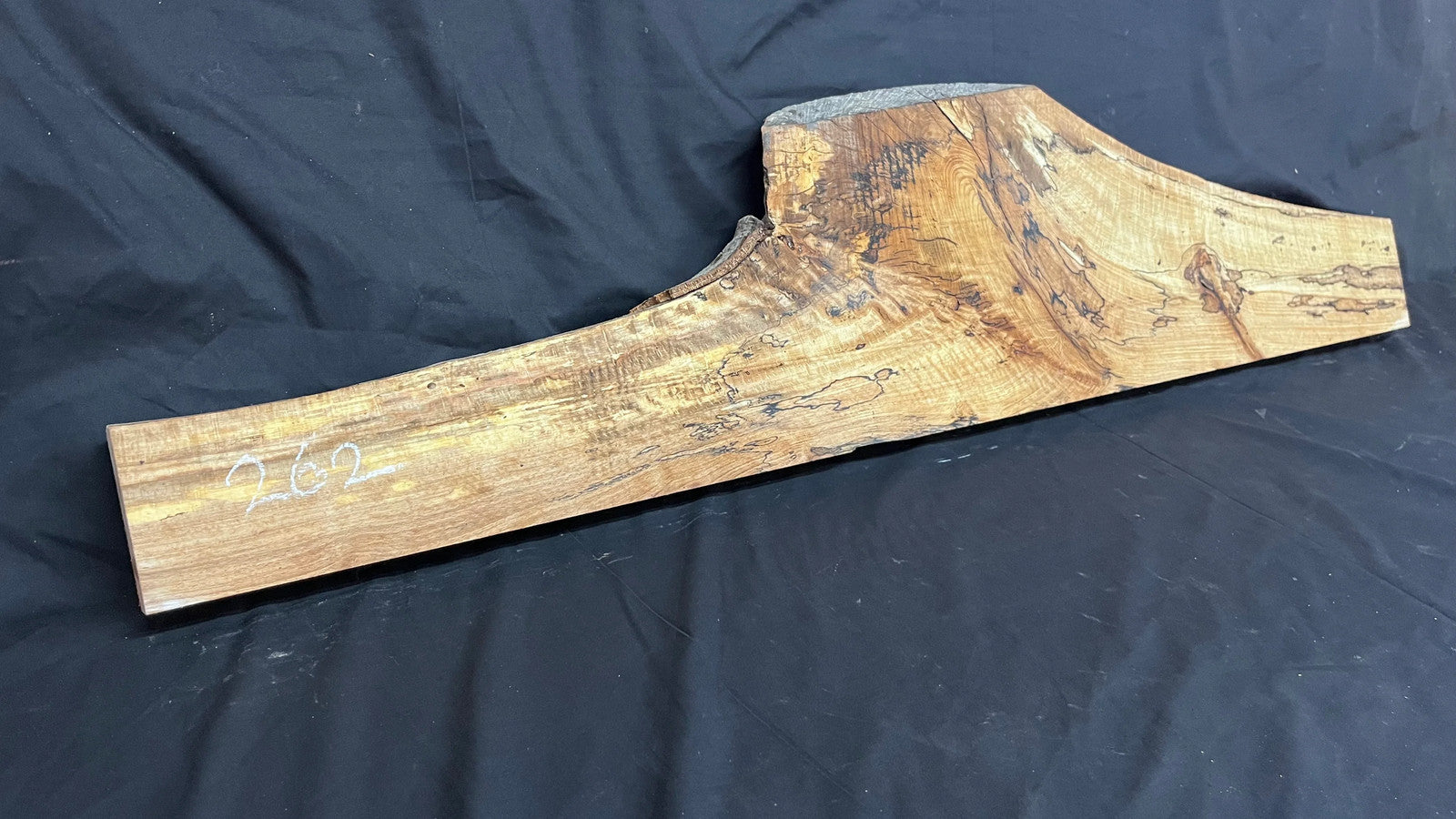 Spalted Beech timber, floating shelf, board 1190 L x 280 W x 47 D mm (262)