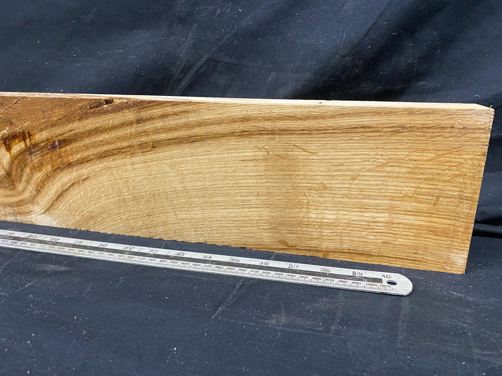 Oak plank, floating shelf, board 1138 L x 134 W x 47 D mm (353)