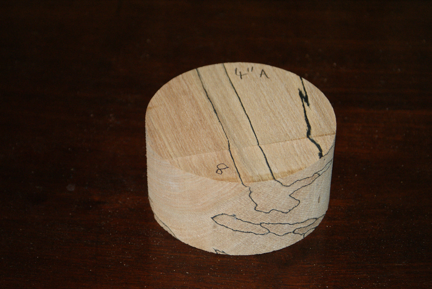 A Grade 4 x 2" spalted beech wood turning blank  (008)