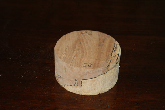 B Grade 4 x 2" spalted beech wood turning blank  (058)