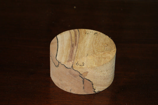 B Grade 4 x 2" spalted beech wood turning blank  (063)