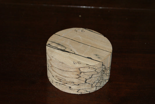 B Grade 4 x 2" spalted beech wood turning blank  (065)